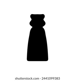 Condiment bottle silhouette icon design