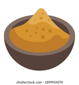 Condiment bowl icon. Isometric of condiment bowl vector icon for web design isolated on white background