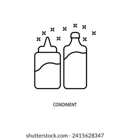 condiment concept line icon. Simple element illustration. condiment concept outline symbol design.