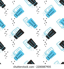 Condiment Food Salt Shaker Vector Graphic Seamless Pattern can be use for background and apparel design