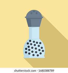 Condiment glass pot icon. Flat illustration of condiment glass pot vector icon for web design