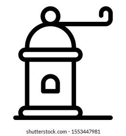 Condiment grinder icon. Outline condiment grinder vector icon for web design isolated on white background
