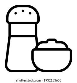 Condiment icon with outline style. Suitable for website design, logo, app and ui.