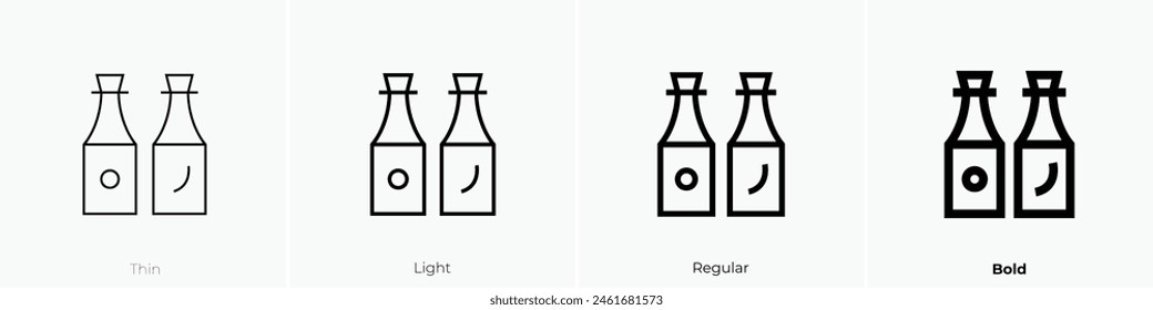 condiment icon. Thin, Light Regular And Bold style design isolated on white background