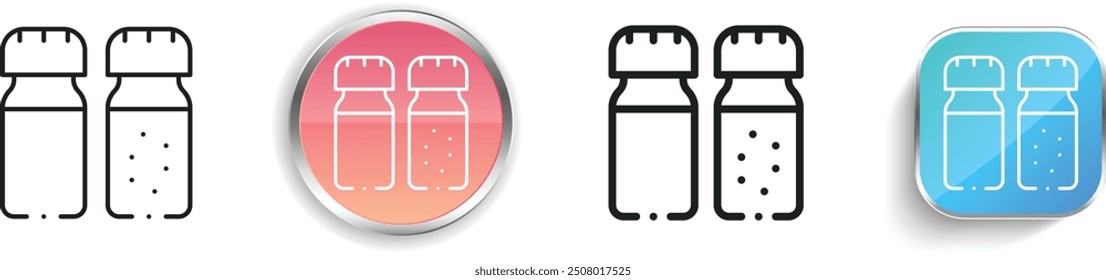 condiment icon. Thin Linear, Regular and Button Style Design Isolated On White Background