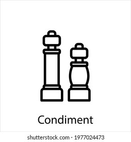 condiment icon vector icon.Editable stroke.linear style sign for use web design and mobile apps,logo.Symbol illustration.Pixel vector graphics - Vector