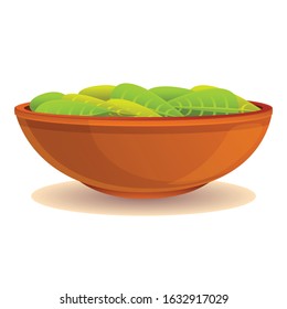Condiment leafs icon. Cartoon of condiment leafs vector icon for web design isolated on white background