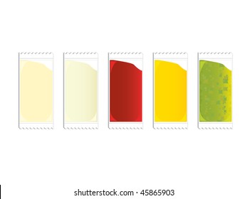 Condiment packets - vector version