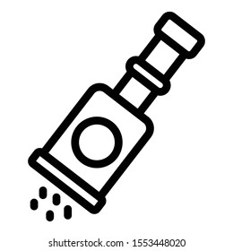 Condiment pot icon. Outline condiment pot vector icon for web design isolated on white background