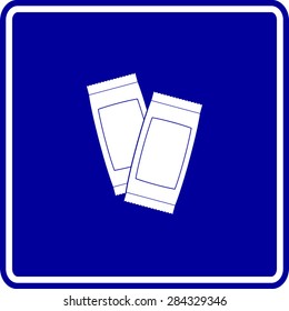 condiment sachets sign