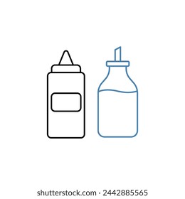 condiments concept line icon. Simple element illustration. condiments concept outline symbol design.