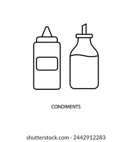 condiments concept line icon. Simple element illustration. condiments concept outline symbol design.