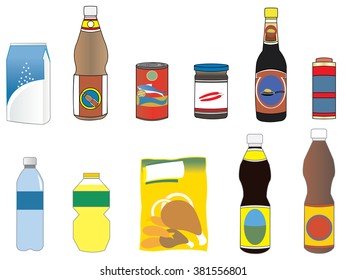 Condiments food for cooking in kitchen