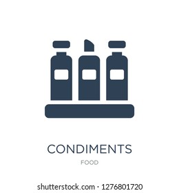 condiments icon vector on white background, condiments trendy filled icons from Food collection, condiments vector illustration