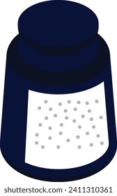 condiments or spice container isometric concept, salt and pepper shakers vector icon design, Bakery and Baker symbol food preparation and Kitchen Utensils sign, Recipe development stock illustration
