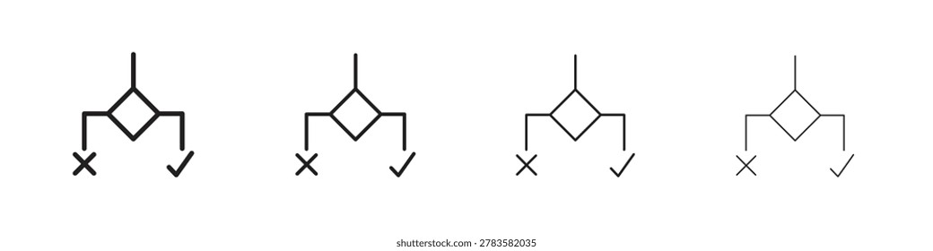 Condition icon set in line style. symbol in outline style