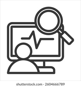 Condition Monitoring Outline Icon Vector Illustration