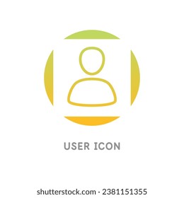 Una imagen condicional de una persona. El icono representa a un hombre. Icono aislado en el fondo. Ilustración vectorial moderna en un estilo plano.