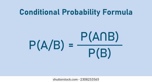 Conditional probability formula in probability theory. Mathematics resources for teachers and students.