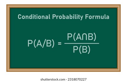 Conditional probability formula in probability theory. Mathematics resources for teachers and students.