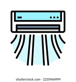 conditioner air color icon vector. conditioner air sign. isolated symbol illustration
