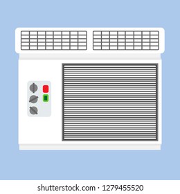 Conditioner air cooling power technology isolated white. Comfort vector temperature climate system icon