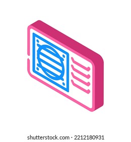 conditioner air isometric icon vector. conditioner air sign. isolated symbol illustration