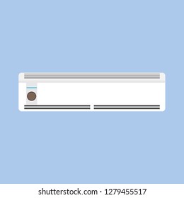 Conditioner air technology design power comfort symbol. Flat vector wall ventilator system icon