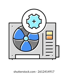 conditioner block working process color icon vector. conditioner block working process sign. isolated symbol illustration