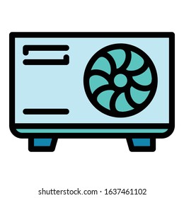 Conditioner climate control icon. Outline conditioner climate control vector icon for web design isolated on white background
