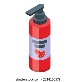 Conditioner dispenser icon isometric vector. Container bottle. Cosmetic cream