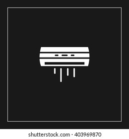 conditioner flat icon. home appliance vector illustration
