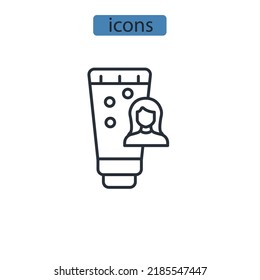 conditioner hair icons  symbol vector elements for infographic web