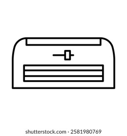 Conditioner heater icon Black and white logo