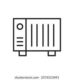 Conditioner heater icon Outline vector for web ui