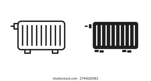 Conditioner heater icon suitable design silhouette and line art style on white background