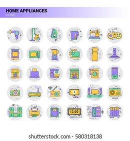 Conditioner Household House Heating Icon Kitchen Devices Housekeeping Collection Vector Illustration