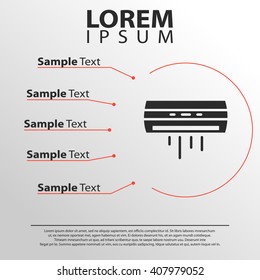 conditioner icon. home appliance infographics template