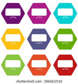 Conditioner icons 9 set coloful isolated on white for web