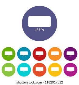 Conditioner icons color set vector for any web design on white background