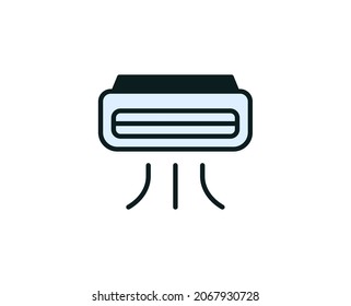 Conditioner line icon. Vector symbol in trendy flat style on white background. Office sing for design.