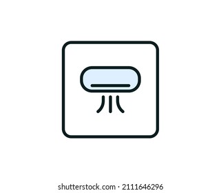 Conditioner line icon. Vector symbol in trendy flat style on white background. Office sing for design.
