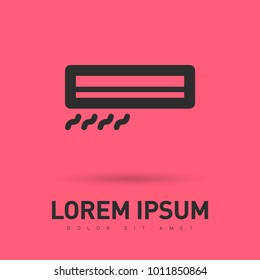 Conditioner minimal vector icon. Air conditioning flat line icon for websites and mobile minimalistic flat design.