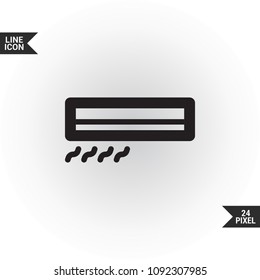 Conditioner minimal vector icon. Air conditioning flat line icon for websites and mobile minimalistic flat design.