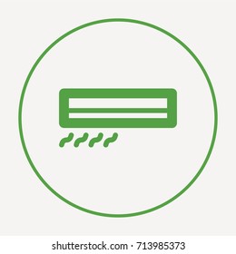 Conditioner minimal vector icon. Air conditioning flat line icon for websites and mobile minimalistic flat design.