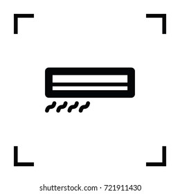 Conditioner minimal vector icon. Air conditioning flat line icon for websites and mobile minimalistic flat design.