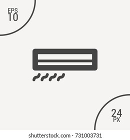 Conditioner minimal vector icon. Air conditioning flat line icon for websites and mobile minimalistic flat design.