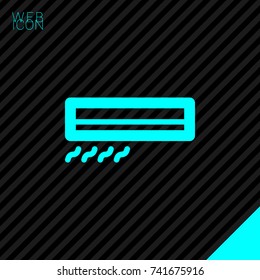 Conditioner minimal vector icon. Air conditioning flat line icon for websites and mobile minimalistic flat design.
