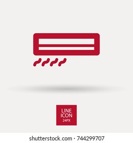 Conditioner minimal vector icon. Air conditioning flat line icon for websites and mobile minimalistic flat design.
