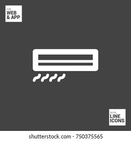 Conditioner minimal vector icon. Air conditioning flat line icon for websites and mobile minimalistic flat design.